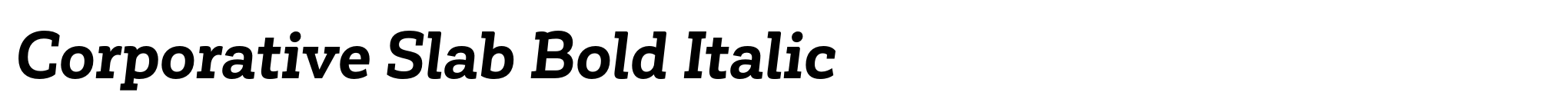 Corporative Slab Bold Italic image